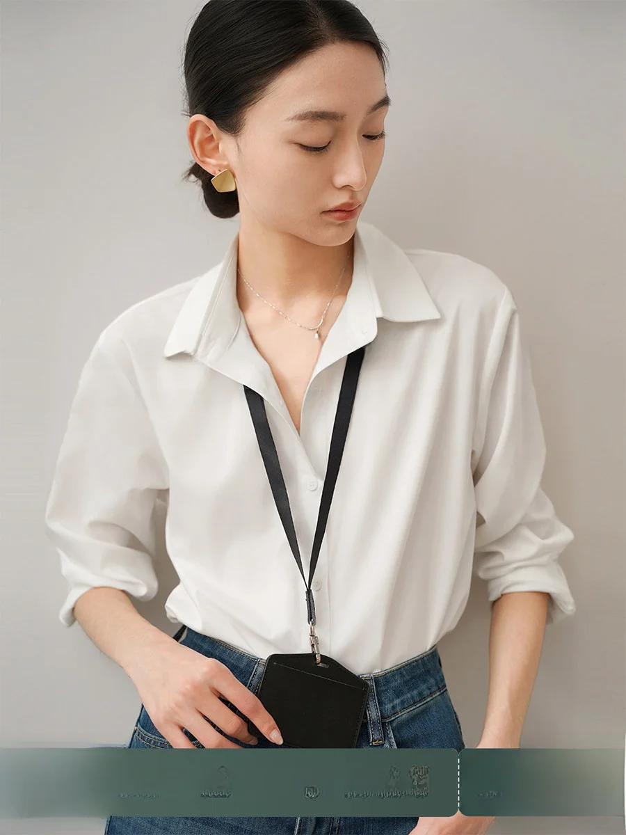 Женская свободная белая рубашка Achu Sli для офиса и повседневной носки, весна-лето, с длинным рукавом, на пуговицах, с плоским узором, в стиле OL
Женская свободная белая рубашка Achu Sli для офиса и повседневной носки, весна-лето, с длинным рукавом, на пуговицах, с плоским узором, в стиле OL