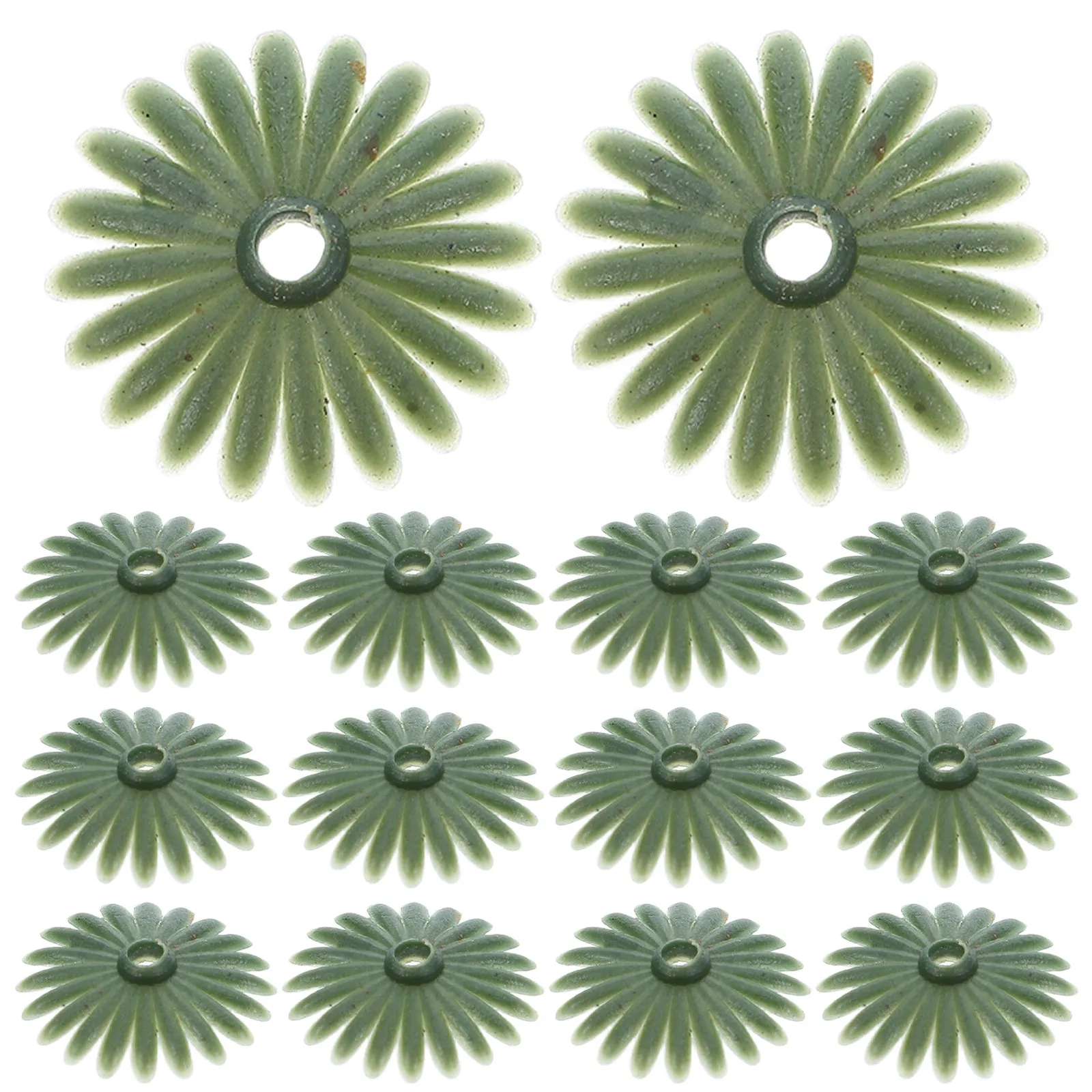 100Pcs Artificial Flower Calyx Green Plastic Sepals Caps Stable Flat Bottom Flower Base for Bouquet Repair Chrysanthemum Daisy
100Pcs Artificial Flower Calyx Green Plastic Sepals Caps Stable Flat Bottom Flower Base for Bouquet Repair Chrysanthemum Daisy