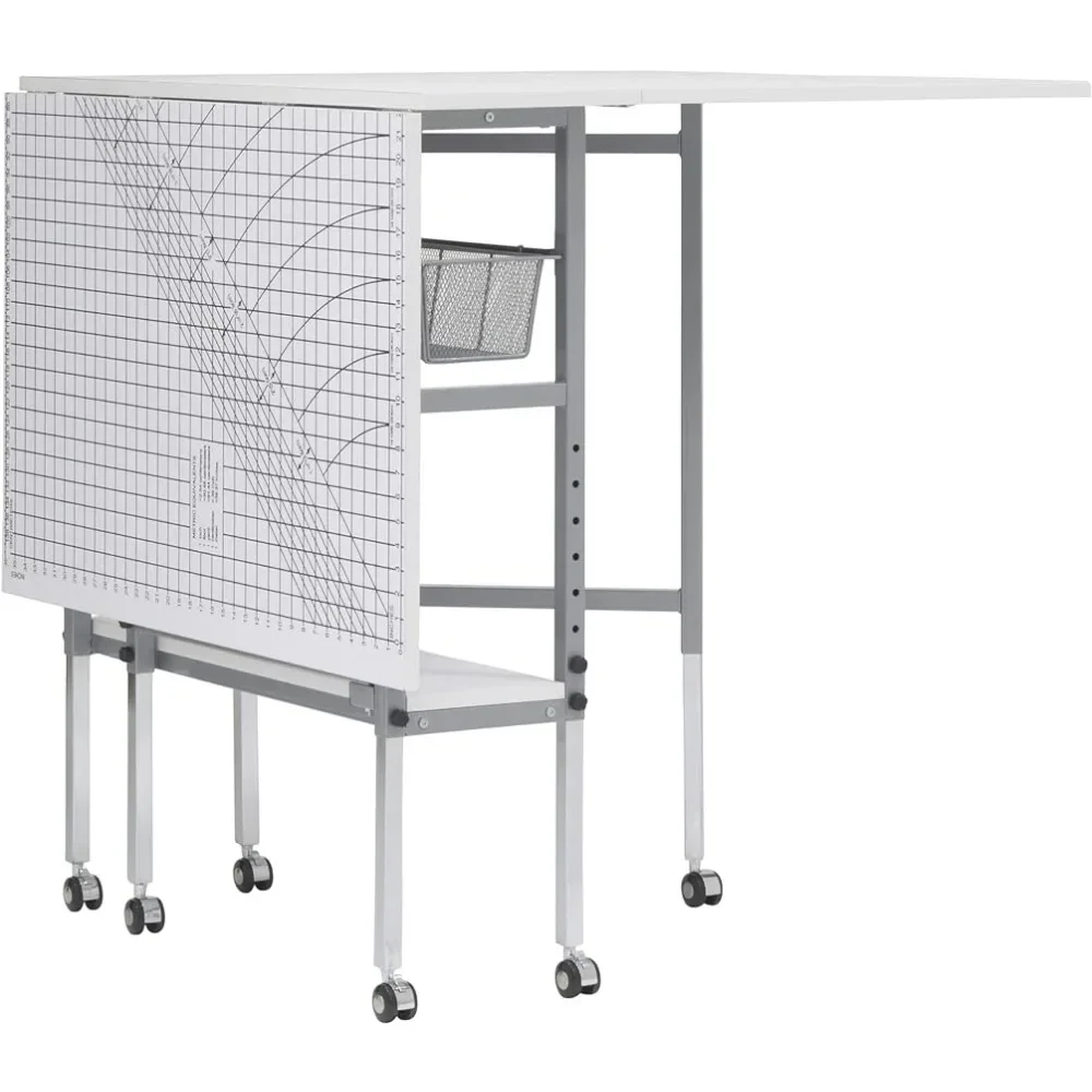Готовый складной стол для хобби и резки Sew-58,75 дюйма Ш x 36,5 дюйма Д белый стол для декоративно-прикладного искусства с сеткой сверху и серебром
Готовый складной стол для хобби и резки Sew-58,75 дюйма Ш x 36,5 дюйма Д белый стол для декоративно-прикладного искусства с сеткой сверху и серебром