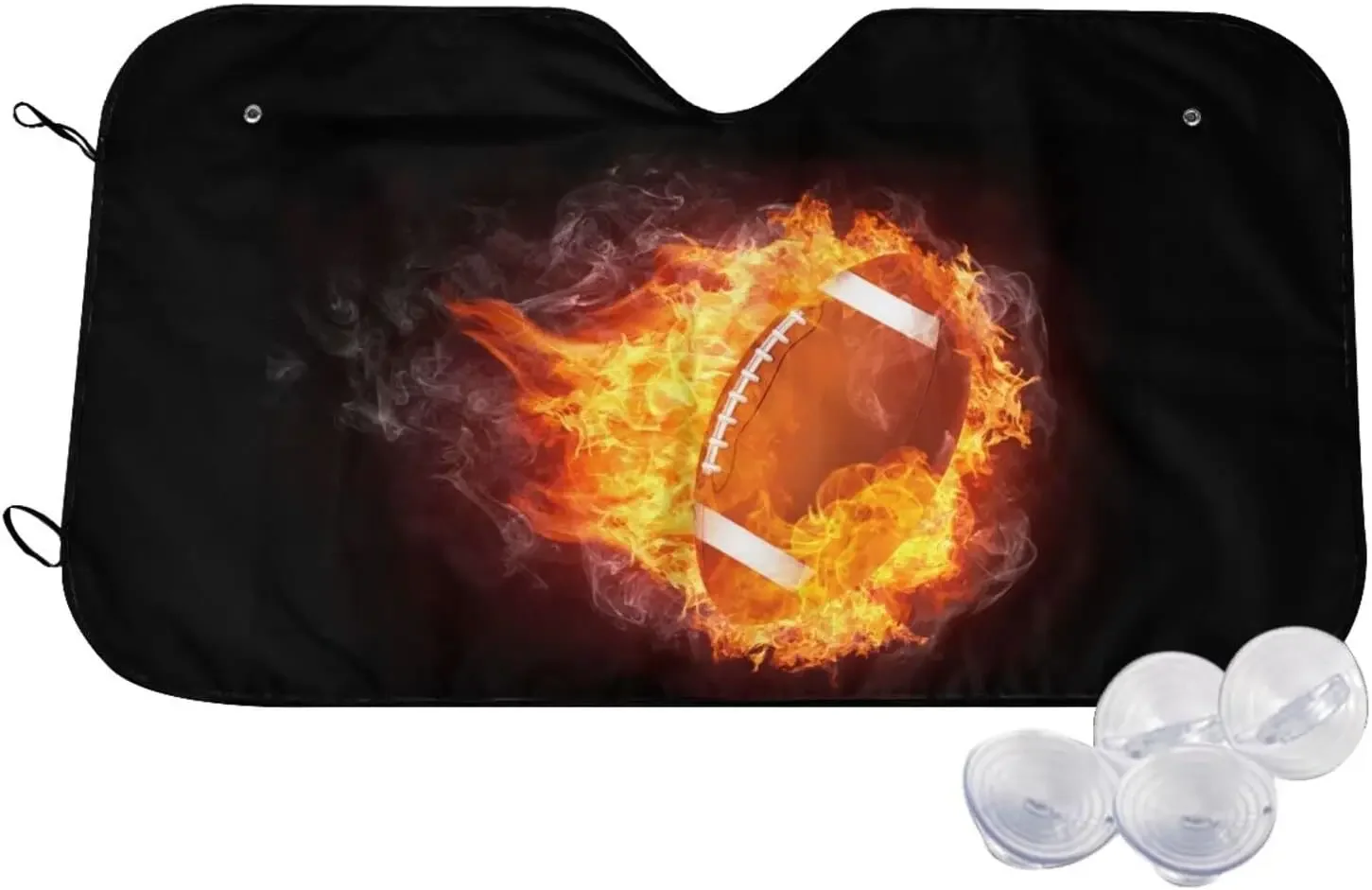 Burning Rugby Pattern Sun Shade Front Window Sunshade for Most Sedans SUV Blocks Max Uv Rays and Keep Your Vehicle Cool
Burning Rugby Pattern Sun Shade Front Window Sunshade for Most Sedans SUV Blocks Max Uv Rays and Keep Your Vehicle Cool