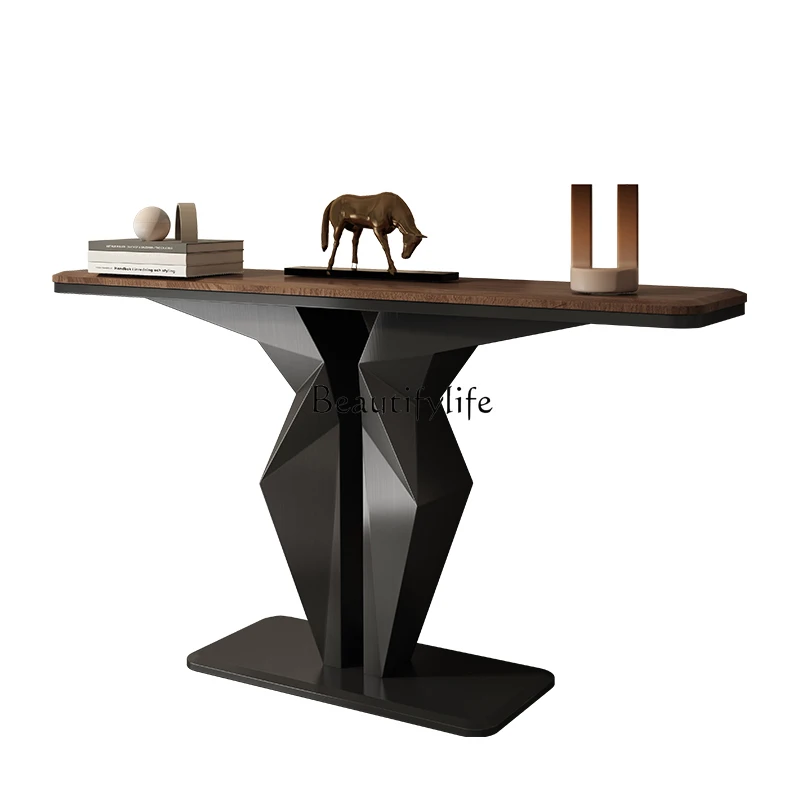 Light luxury North American black walnut enigma modern simple against the wall
Light luxury North American black walnut enigma modern simple against the wall