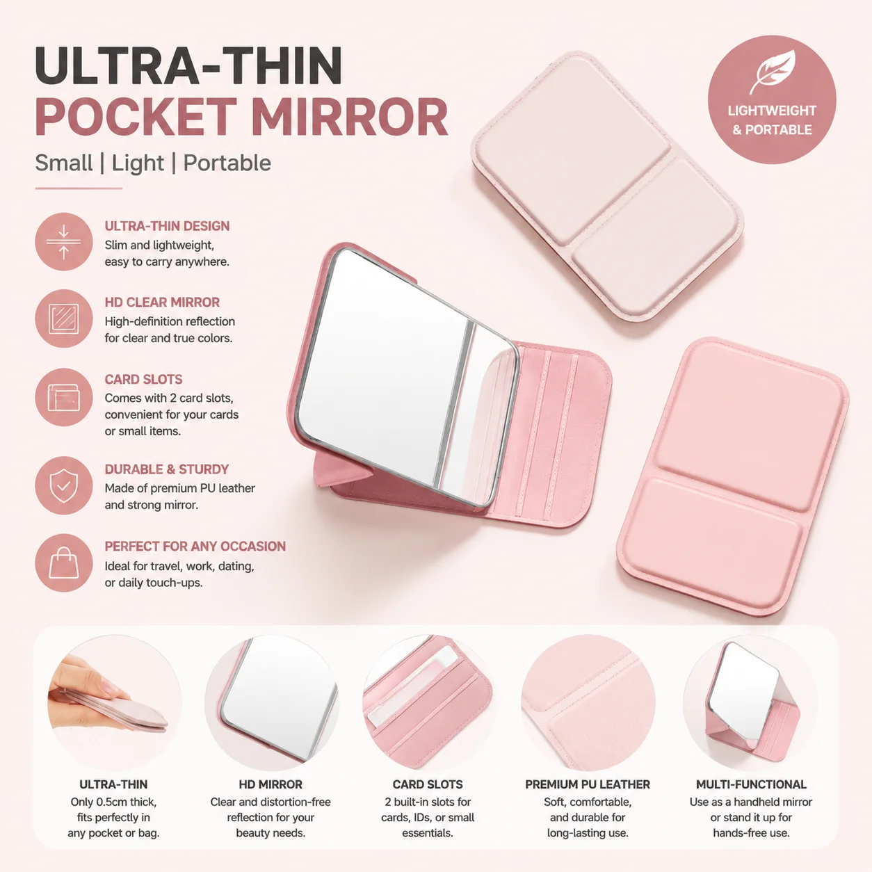Small mirror,portable makeup mirror,travel foldable handheld makeup mirror,student dormitory folding mirror,mini portable mirror
Small mirror,portable makeup mirror,travel foldable handheld makeup mirror,student dormitory folding mirror,mini portable mirror
