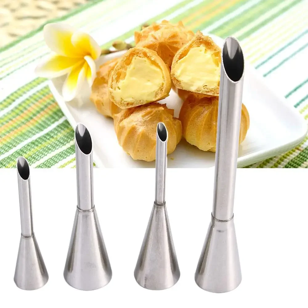 4Pcs Eclairs Puff Nozzle Cupcake Injector Pastry Syringe Cream Piping Tip Nozzles Kit Cake Dessert Confectionery Equipment Tools
4Pcs Eclairs Puff Nozzle Cupcake Injector Pastry Syringe Cream Piping Tip Nozzles Kit Cake Dessert Confectionery Equipment Tools