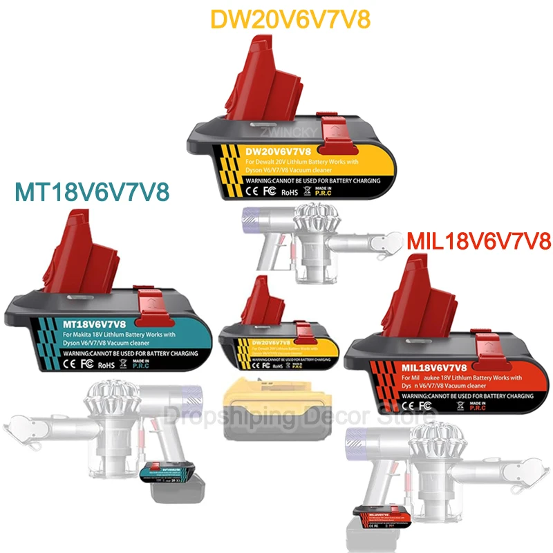 for Makita/Dewalt/Milwaukee 18V Lithium Battery to for Dyson V6 V7 V8 Vacuum Cleaner Battery Adapter Converter for Dyson DC58
for Makita/Dewalt/Milwaukee 18V Lithium Battery to for Dyson V6 V7 V8 Vacuum Cleaner Battery Adapter Converter for Dyson DC58