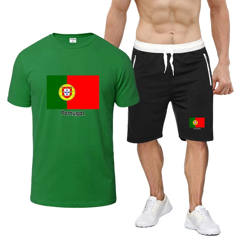 2026 Portugal Flag Summer Men's New Football Team Print Eight Color Short-sleeved Set Trendy Cotton T-shirt + Shorts Suit
2026 Portugal Flag Summer Men's New Football Team Print Eight Color Short-sleeved Set Trendy Cotton T-shirt + Shorts Suit