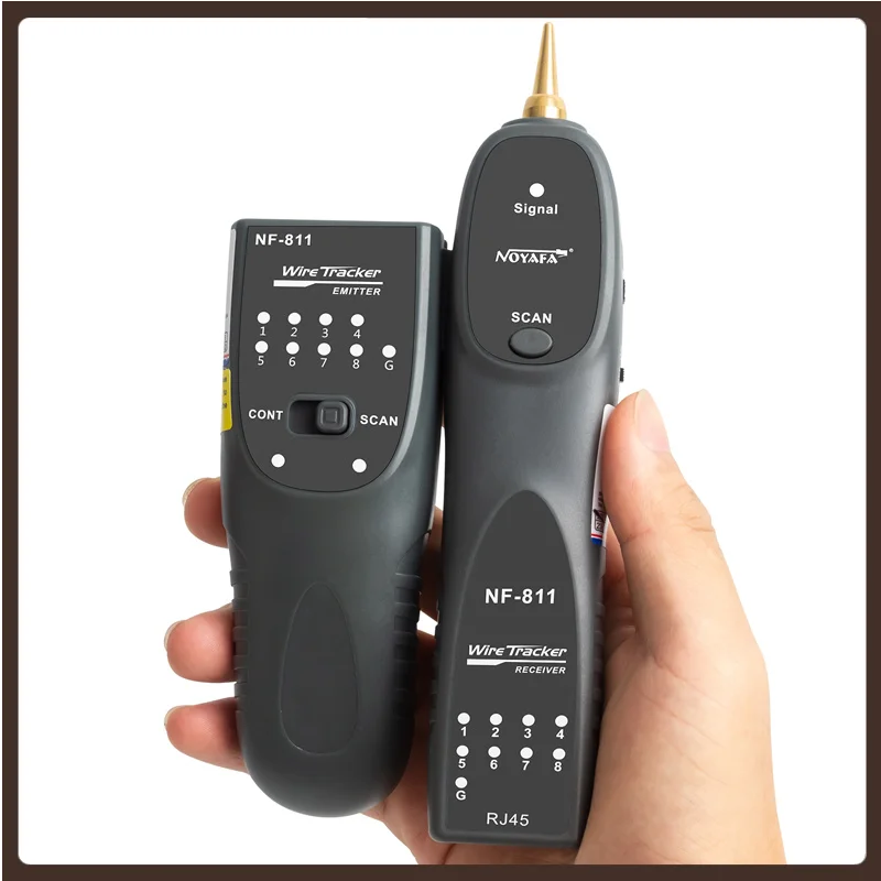 Noyafa LAN Network Cable Tester RJ45 RJ11 Telephone Wire Tracker Line Finder Cable Fault Locator 60V Anti-Burn Tool (NF-811)