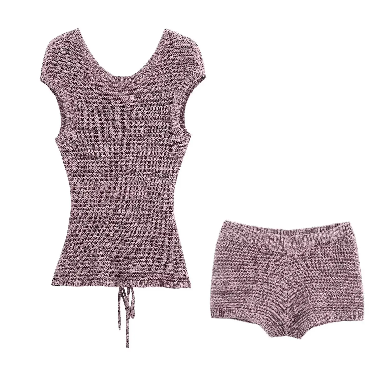 UNIZERA women's textured round neck hanging shoulder sleeveless knitted top shorts temperament summer new top
UNIZERA women's textured round neck hanging shoulder sleeveless knitted top shorts temperament summer new top
