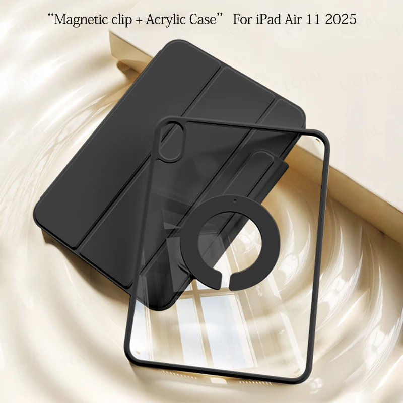 Tablet Case for iPad Air 11 2025 Case Air 7th 11-in Magnetic Clip with Acrylic Shell compatible for iPad Air 6th 11 Smart Cover
Tablet Case for iPad Air 11 2025 Case Air 7th 11-in Magnetic Clip with Acrylic Shell compatible for iPad Air 6th 11 Smart Cover