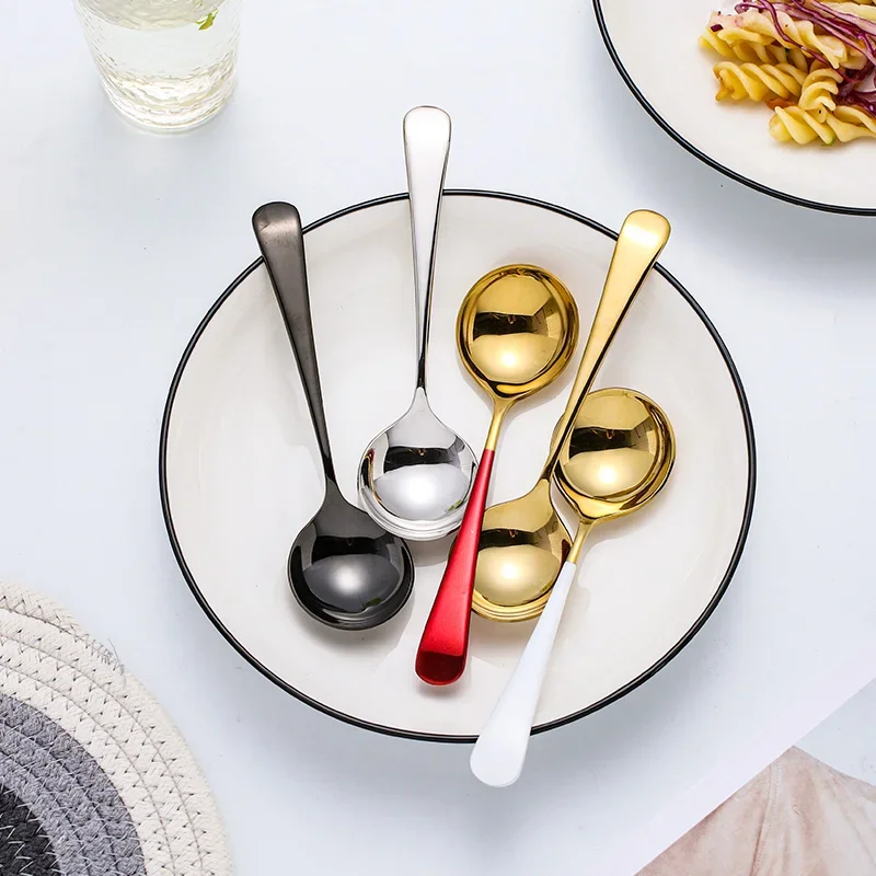 #304 food grade stainless steel round spoon household Western food AdultCongee spoon
#304 food grade stainless steel round spoon household Western food AdultCongee spoon