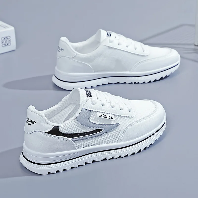 White Women's Sneakers Lace-Up Women's Casual Shoes Outdoor Wear-resistant Running Shoes Korean Version Comfortable Sports Shoes
White Women's Sneakers Lace-Up Women's Casual Shoes Outdoor Wear-resistant Running Shoes Korean Version Comfortable Sports Shoes