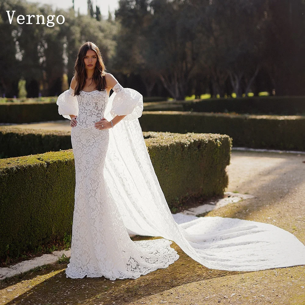 Verngo Lace Luxury Wedding Dress Strapless Mermaid Bridal Gowns Sweap Train Elegant Saudi Arabic Classy Bride Dresses
Verngo Lace Luxury Wedding Dress Strapless Mermaid Bridal Gowns Sweap Train Elegant Saudi Arabic Classy Bride Dresses