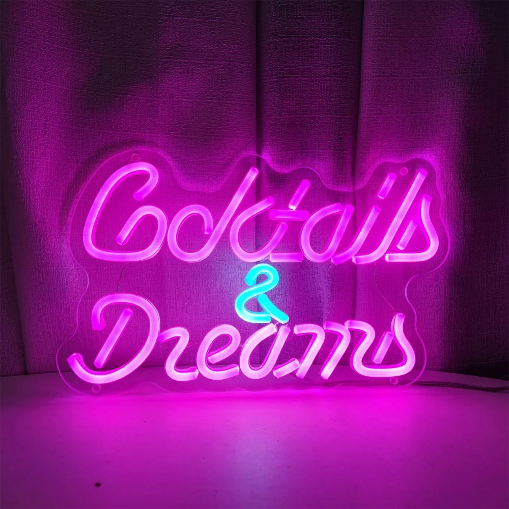 Cocktails Dreams Neon Sign USB Powered Led Neon Light Dimmable Neon Signs For Room Decor Bar Pub Store Home Bedroom Decoration
Cocktails Dreams Neon Sign USB Powered Led Neon Light Dimmable Neon Signs For Room Decor Bar Pub Store Home Bedroom Decoration