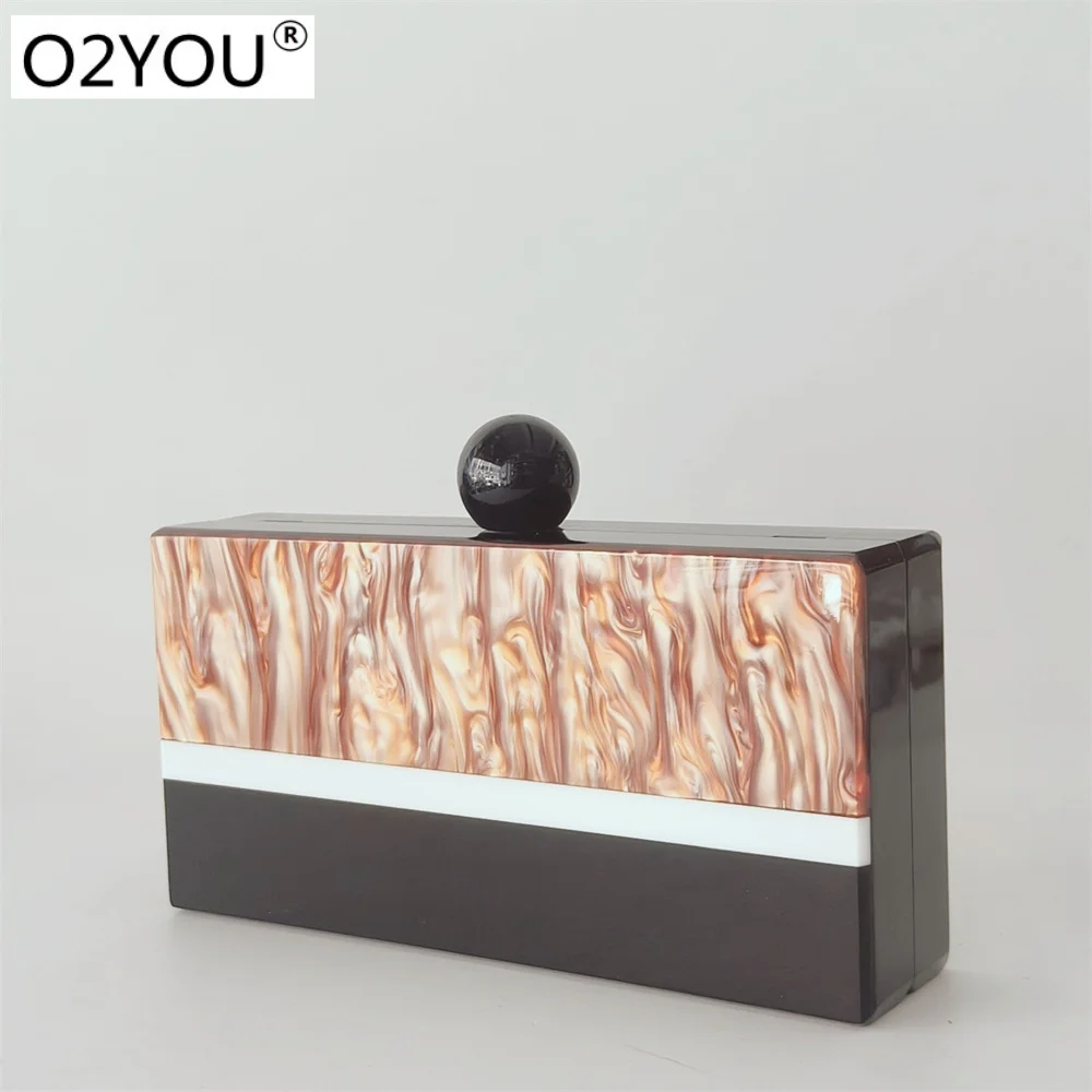 Handbag Brown Striped Handmade Purse Acrylic Luxury Party Evening Handbag Woman Wedding Box Vintage Clutch Female Flap Tote Bag
Handbag Brown Striped Handmade Purse Acrylic Luxury Party Evening Handbag Woman Wedding Box Vintage Clutch Female Flap Tote Bag