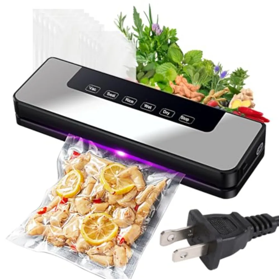 Vacuum Sealer Machine Automatic Food Saver with Dry and Moist Modes Avoid Freezer Burn for Meal Prep Sous Vide Long-Term Storag
Vacuum Sealer Machine Automatic Food Saver with Dry and Moist Modes Avoid Freezer Burn for Meal Prep Sous Vide Long-Term Storag