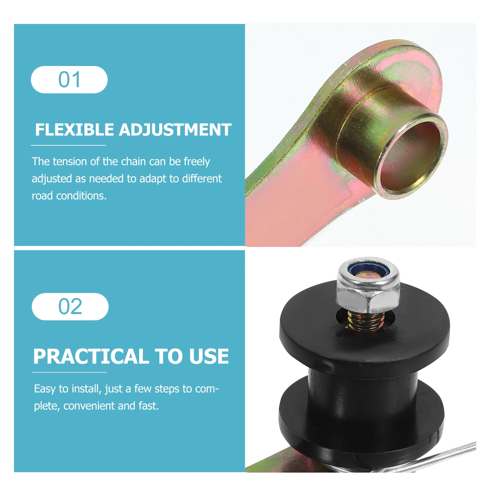 Motorcycle Chain Replacement Repair Accessory Adjustable Iron Plastic Tensioner For Off-Road Vehicles Chain Guide Roller
Motorcycle Chain Replacement Repair Accessory Adjustable Iron Plastic Tensioner For Off-Road Vehicles Chain Guide Roller