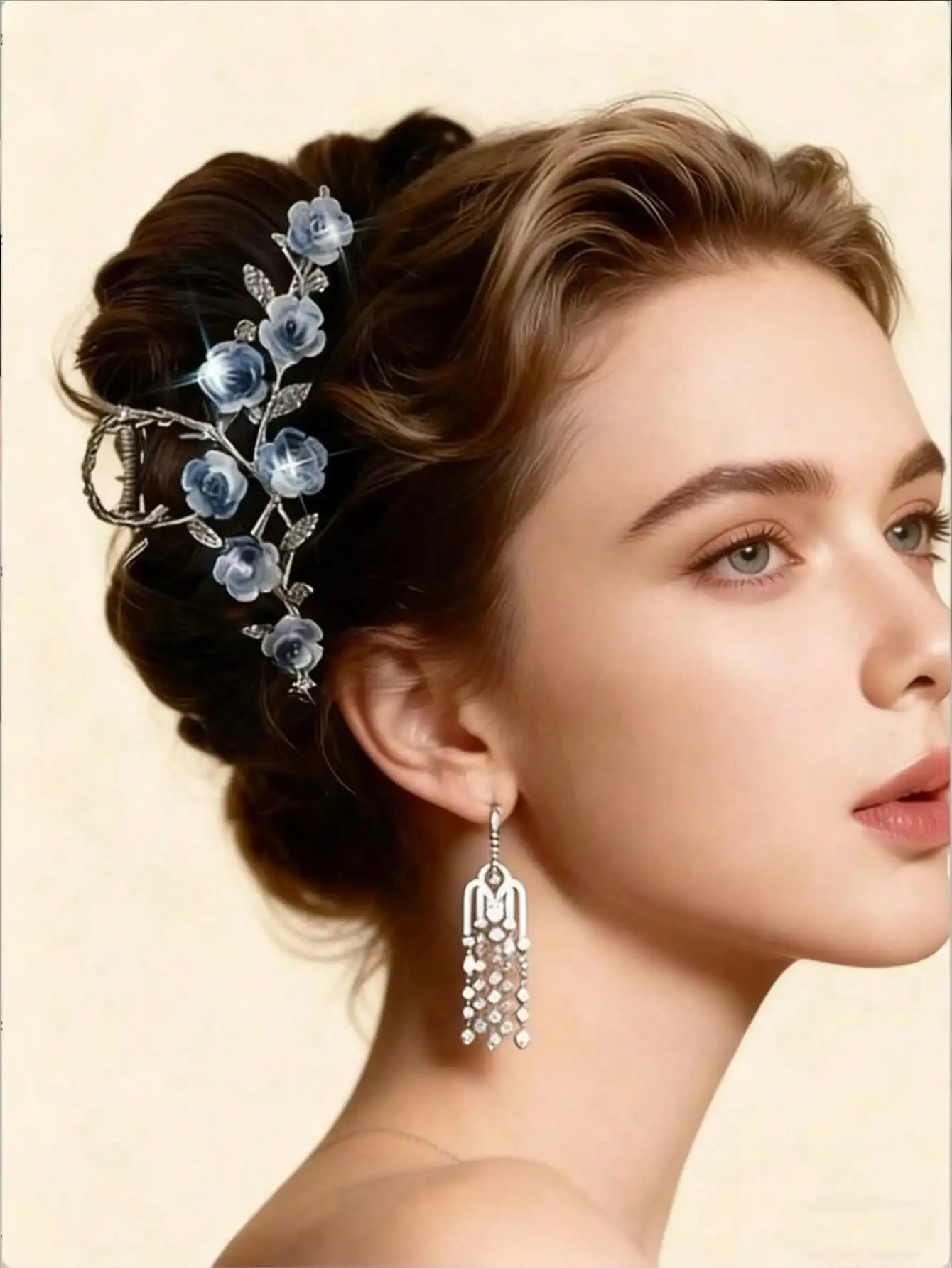 1pc Floral Elegant Large Claw Hair Clip, Extra Large Size Hair Accessory For Women With Thick Hair Summer Beach Claw Clips
1pc Floral Elegant Large Claw Hair Clip, Extra Large Size Hair Accessory For Women With Thick Hair Summer Beach Claw Clips