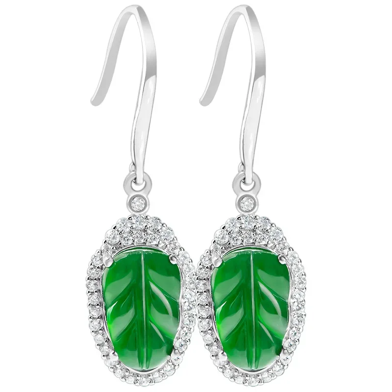 Burmese Jade Leaf Earrings Amulet Gemstones Charms Jewelry Accessories Certificate Green 925 Silver Women Amulets Natural
Burmese Jade Leaf Earrings Amulet Gemstones Charms Jewelry Accessories Certificate Green 925 Silver Women Amulets Natural