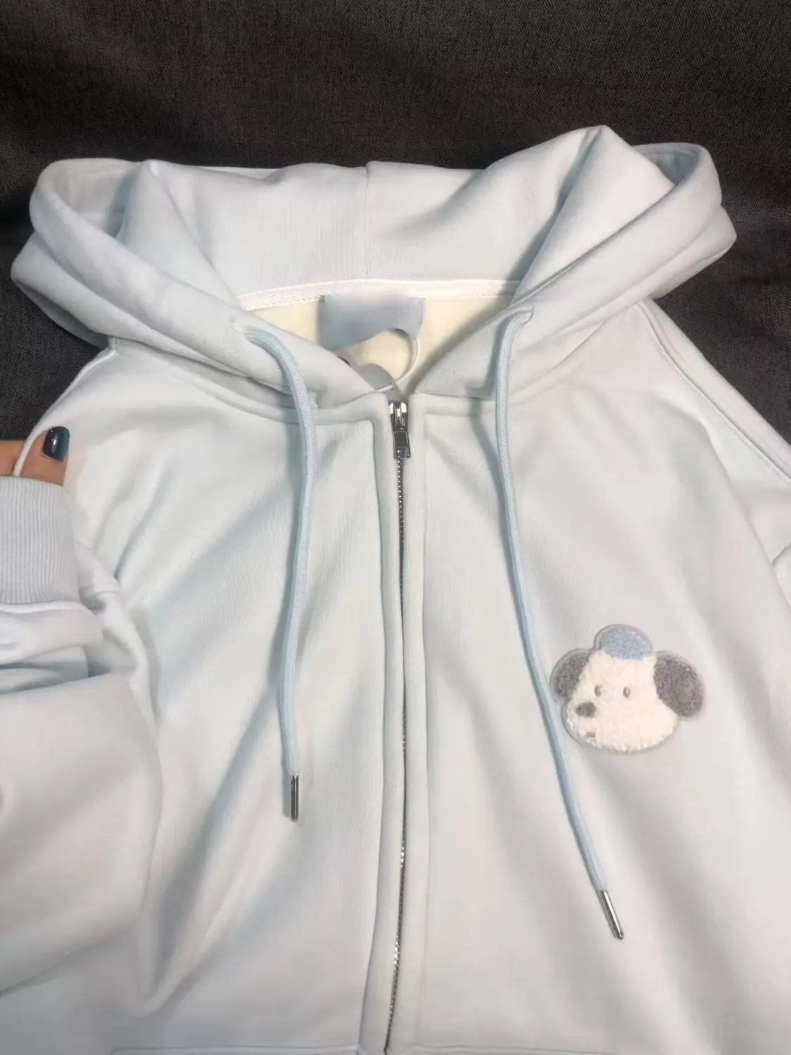 Корейская толстовка с милой собакой и вышивкой, женская осенне-зимняя свободная толстовка на молнии для ленивых, пальто Ins Long Sve
Корейская толстовка с милой собакой и вышивкой, женская осенне-зимняя свободная толстовка на молнии для ленивых, пальто Ins Long Sve