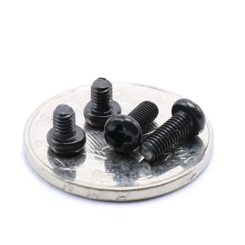 1Best 100pcs M1x4/5/6/8mm Length Carbon steel black Round head Phillips screw Machine screws Pan heads cross bolt
1Best 100pcs M1x4/5/6/8mm Length Carbon steel black Round head Phillips screw Machine screws Pan heads cross bolt