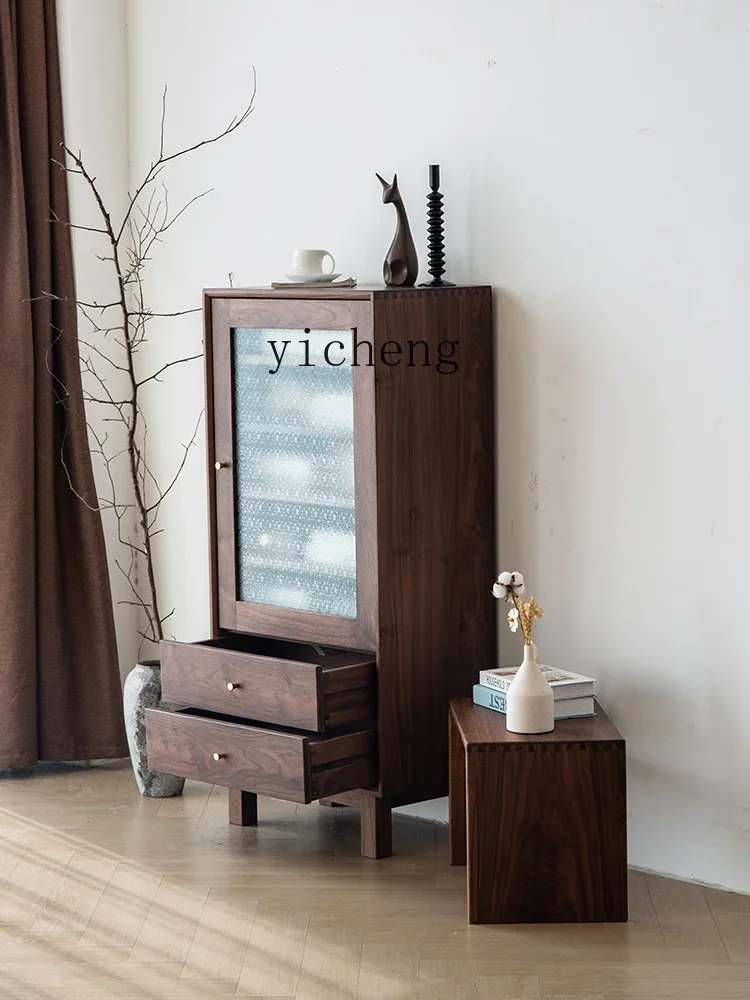 Black Walnut Solid Wood Wine Cabinet Dining Side Home Living Room Storage Wall High Cabinet Storage TV Side Cabinet
Black Walnut Solid Wood Wine Cabinet Dining Side Home Living Room Storage Wall High Cabinet Storage TV Side Cabinet
