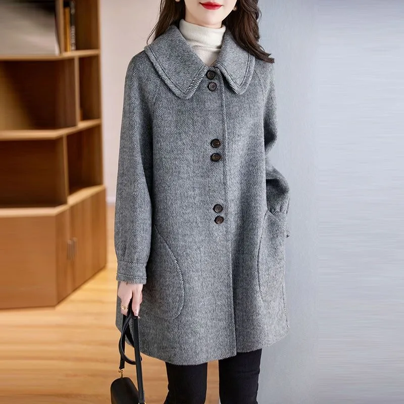 High-end New Women's Woolen Coat Autumn and Winter Single-breasted Woolen Jacket Fashion Office Female Korean Windproof Overcoat
High-end New Women's Woolen Coat Autumn and Winter Single-breasted Woolen Jacket Fashion Office Female Korean Windproof Overcoat