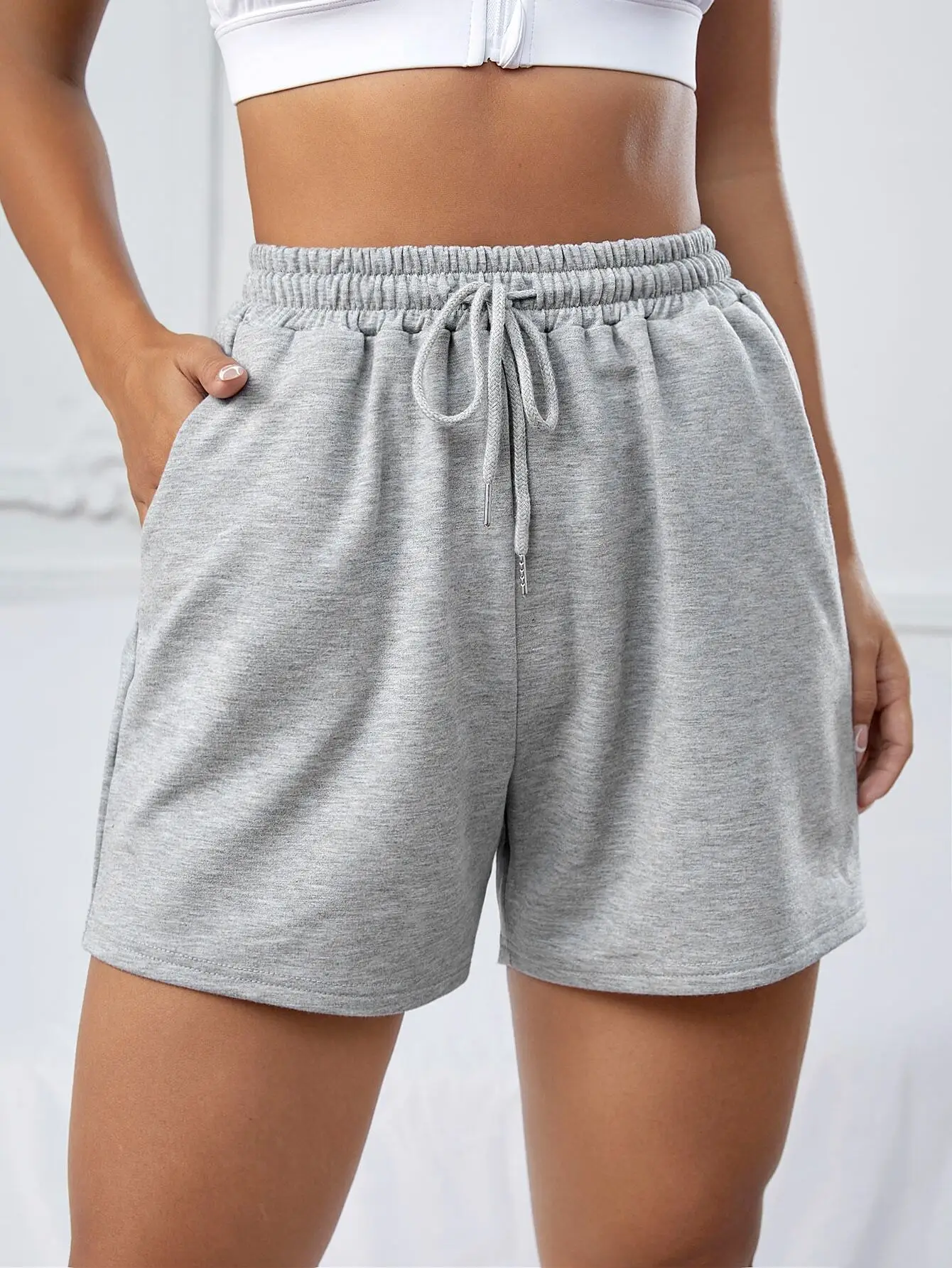 Eassivo Eassivo Drawstring Waist Sports Shorts Drawstring Shorts Sweater Shorts
Eassivo Eassivo Drawstring Waist Sports Shorts Drawstring Shorts Sweater Shorts