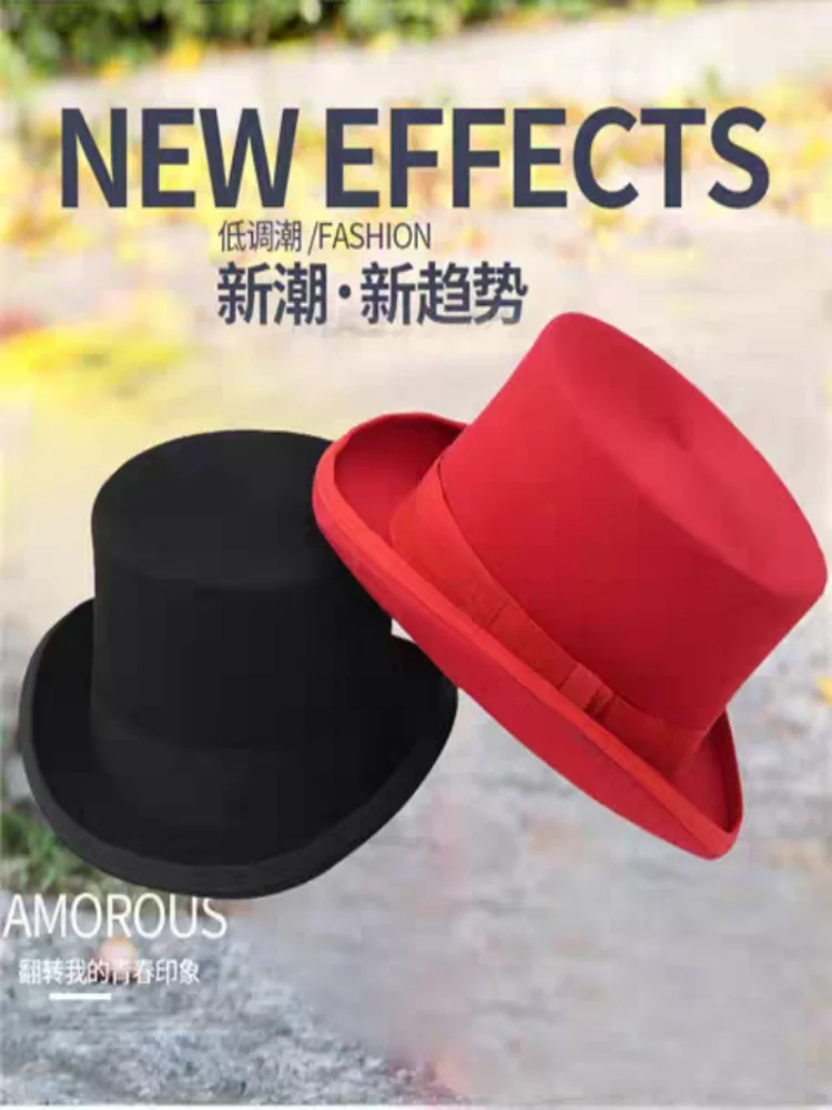Wool Felt Top Hat for Men | Classic Fedora Steampunk Cap with Chin Strap | Victorian Gothic Elegant Unisex Dress Hat
Wool Felt Top Hat for Men | Classic Fedora Steampunk Cap with Chin Strap | Victorian Gothic Elegant Unisex Dress Hat