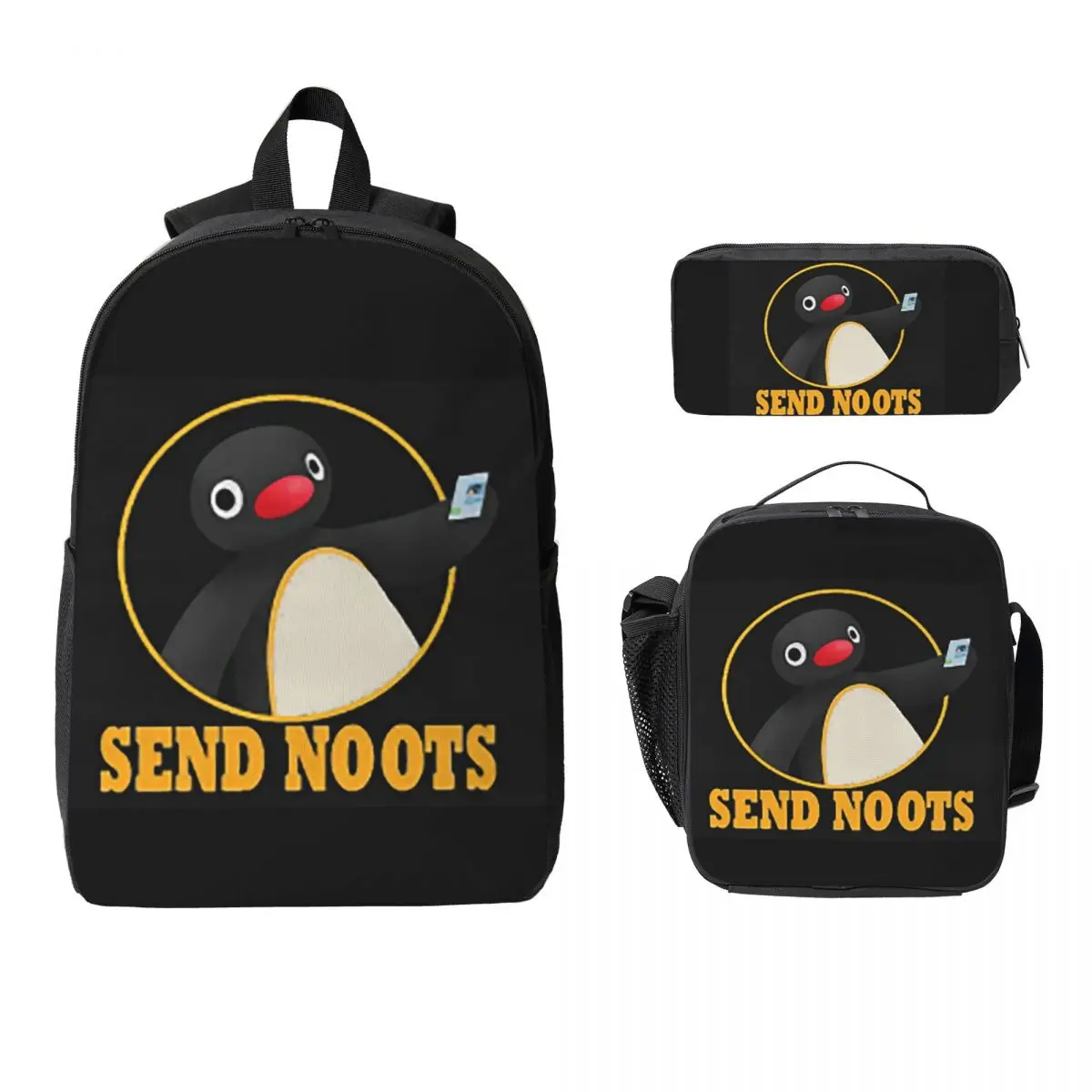 Рюкзак для ТВ Pingu Pinga Penguin, студенческий рюкзак для мальчиков и девочек, школьная сумка, компьютерные сумки на плечо, 3 шт., изолированная сумка для обеда, пенал
Рюкзак для ТВ Pingu Pinga Penguin, студенческий рюкзак для мальчиков и девочек, школьная сумка, компьютерные сумки на плечо, 3 шт., изолированная сумка для обеда, пенал