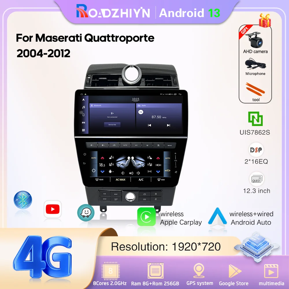 12.3inch Android13 Car Multimedia Video Player For Maserati Quattroporte 2004-2012 GPS Navigation Carplay AC screen 4G WIF 360
12.3inch Android13 Car Multimedia Video Player For Maserati Quattroporte 2004-2012 GPS Navigation Carplay AC screen 4G WIF 360