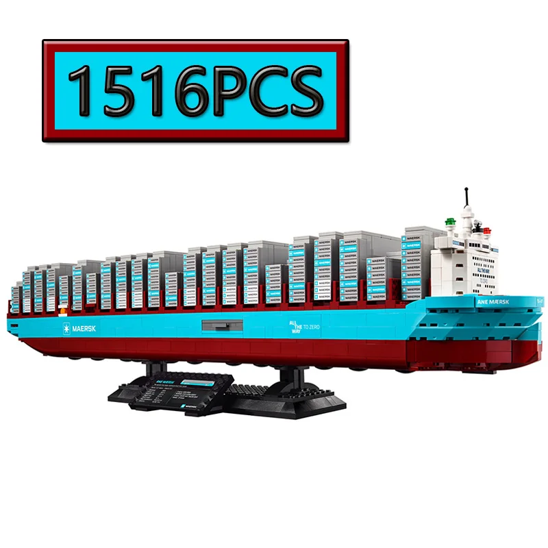 MOC 1516PCS Creative Maersk Dual Fuel Container Ship Model DIY Ship Building Blocks Home Decoration Freighter Puzzle Toy Gift
MOC 1516PCS Creative Maersk Dual Fuel Container Ship Model DIY Ship Building Blocks Home Decoration Freighter Puzzle Toy Gift