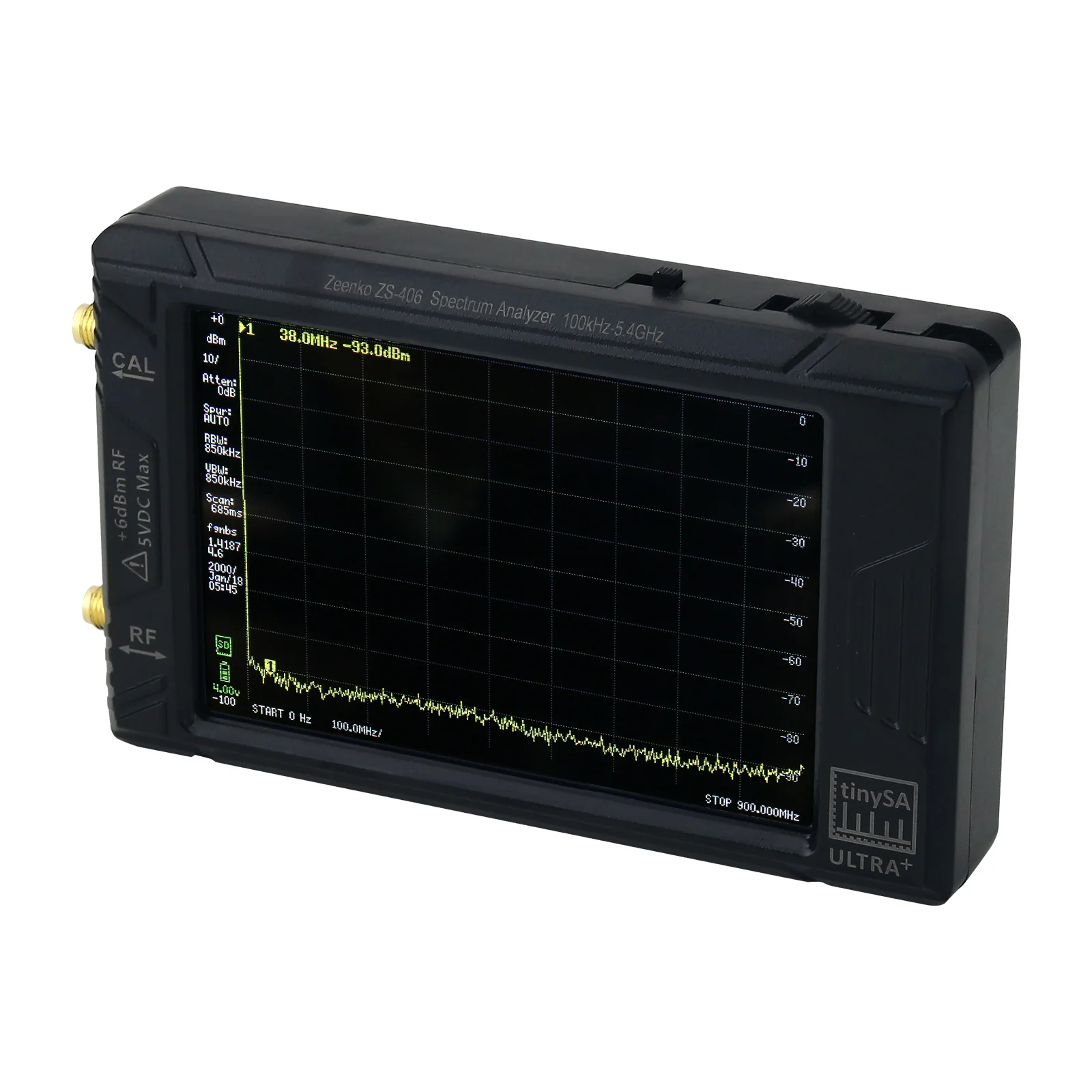 TinySA ULTRA + ZS-406 100K-5.3GHz Ultra-wide Frequency Handheld Spectrum Analyzer with 4-inch Touch Screen
TinySA ULTRA + ZS-406 100K-5.3GHz Ultra-wide Frequency Handheld Spectrum Analyzer with 4-inch Touch Screen