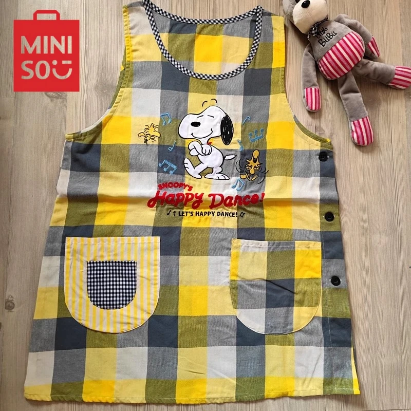 Miniso Snoopy счастливый танцевальный хлопковый фартук для взрослых женщин мужчин Домашняя кухонная продукция Avental De Cozinha Delantal Cocina
Miniso Snoopy счастливый танцевальный хлопковый фартук для взрослых женщин мужчин Домашняя кухонная продукция Avental De Cozinha Delantal Cocina