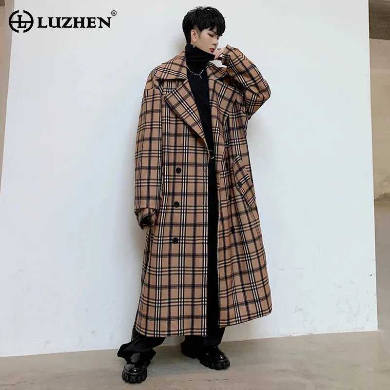 LUZHEN Windbreaker End Men Vintage Korean Winter Clothing High Checkered Long Casual Silhouette Double Breasted Overcoat JY5467
LUZHEN Windbreaker End Men Vintage Korean Winter Clothing High Checkered Long Casual Silhouette Double Breasted Overcoat JY5467