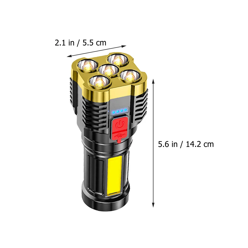 5 Led Rechargeable High Brightness Flashlight Outdoor Handheld Camping Flashlight 100-300M Illumination 4 Lighting Modes Durable
5 Led Rechargeable High Brightness Flashlight Outdoor Handheld Camping Flashlight 100-300M Illumination 4 Lighting Modes Durable