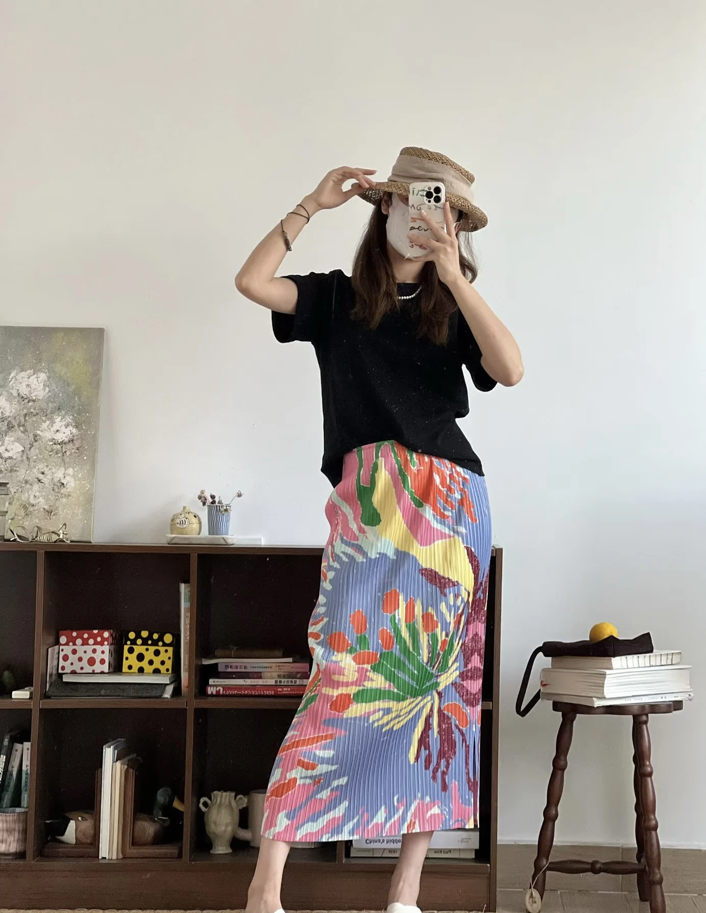 Miyake New High Waisted Printed Half Length Skirt with High Luxury Fashionable Casual Versatile Loose and Comfortable Skirt
Miyake New High Waisted Printed Half Length Skirt with High Luxury Fashionable Casual Versatile Loose and Comfortable Skirt