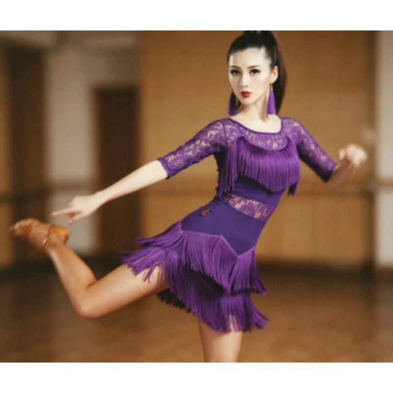 Huayu Dance New Latin Dance Dress for Women Lace Fringe BallroomProfessional Costume for Stage Performance Practice
Huayu Dance New Latin Dance Dress for Women Lace Fringe BallroomProfessional Costume for Stage Performance Practice
