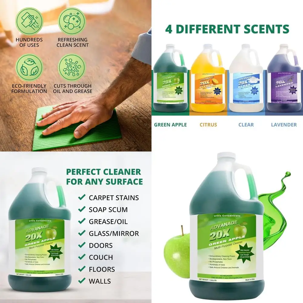 Концентрат универсального чистящего средства Advantage 20X Green Apple, 128 унций, для ванной, кухни и бытовых поверхностей
Концентрат универсального чистящего средства Advantage 20X Green Apple, 128 унций, для ванной, кухни и бытовых поверхностей