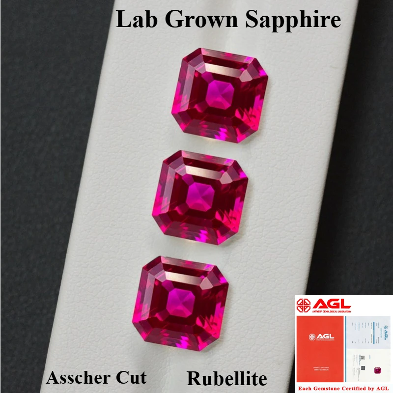 Hot Sell Lab Grown Ruby Asscher Cut Rubellite Multiple Size Top Quality for Diy Jewelry Making Selectable AGL Certificate
Hot Sell Lab Grown Ruby Asscher Cut Rubellite Multiple Size Top Quality for Diy Jewelry Making Selectable AGL Certificate