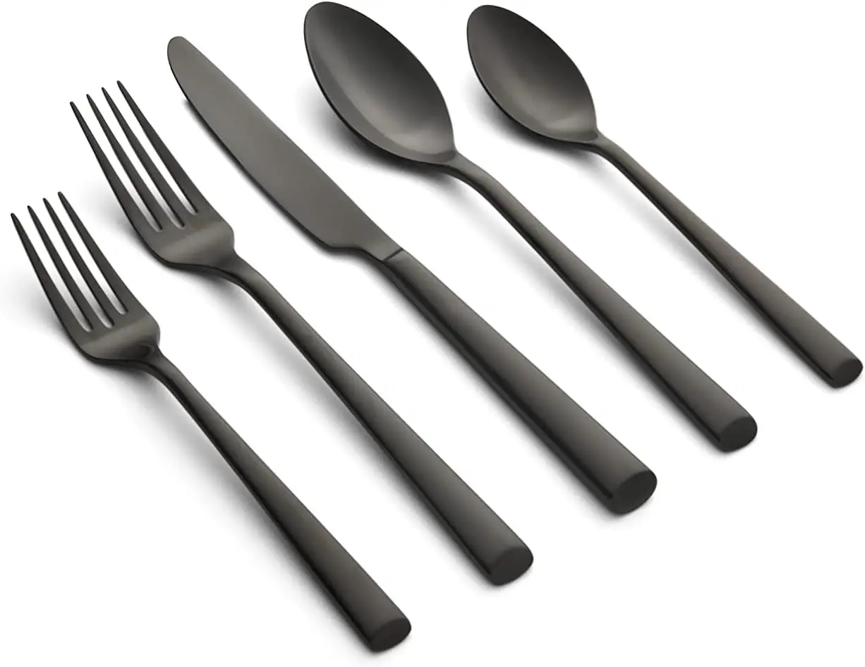 Набор столовых приборов Silversmiths Gilda из черного атласа из 20 предметов, сервис для 4
Набор столовых приборов Silversmiths Gilda из черного атласа из 20 предметов, сервис для 4