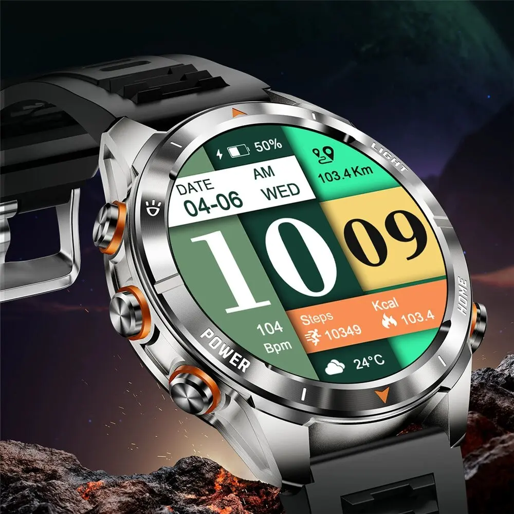 Outdoor Sport Waterproof Smartwatch Strong Light Flashlight Heart Rate Health Fitness Music Voice Assistant BT Call Smart Watch
Outdoor Sport Waterproof Smartwatch Strong Light Flashlight Heart Rate Health Fitness Music Voice Assistant BT Call Smart Watch