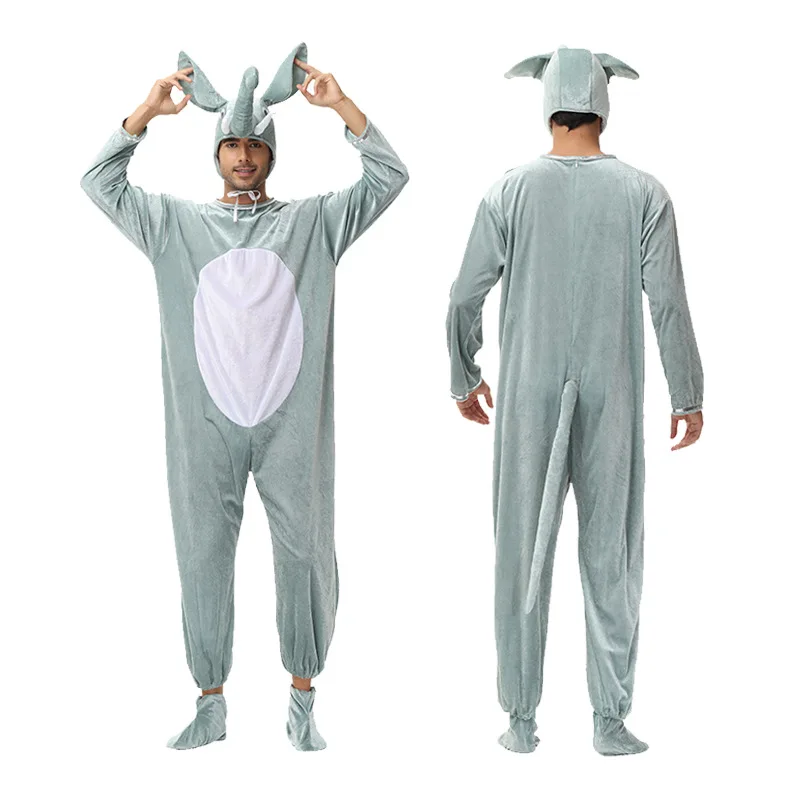 Flannel Animal Role-Play Costume for Men Elephant Onesie Halloween Clothes Stage Performance Clothing
Flannel Animal Role-Play Costume for Men Elephant Onesie Halloween Clothes Stage Performance Clothing