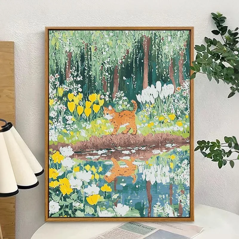 A-0232 Whimsical Cat Painting
A-0232 Whimsical Cat Painting