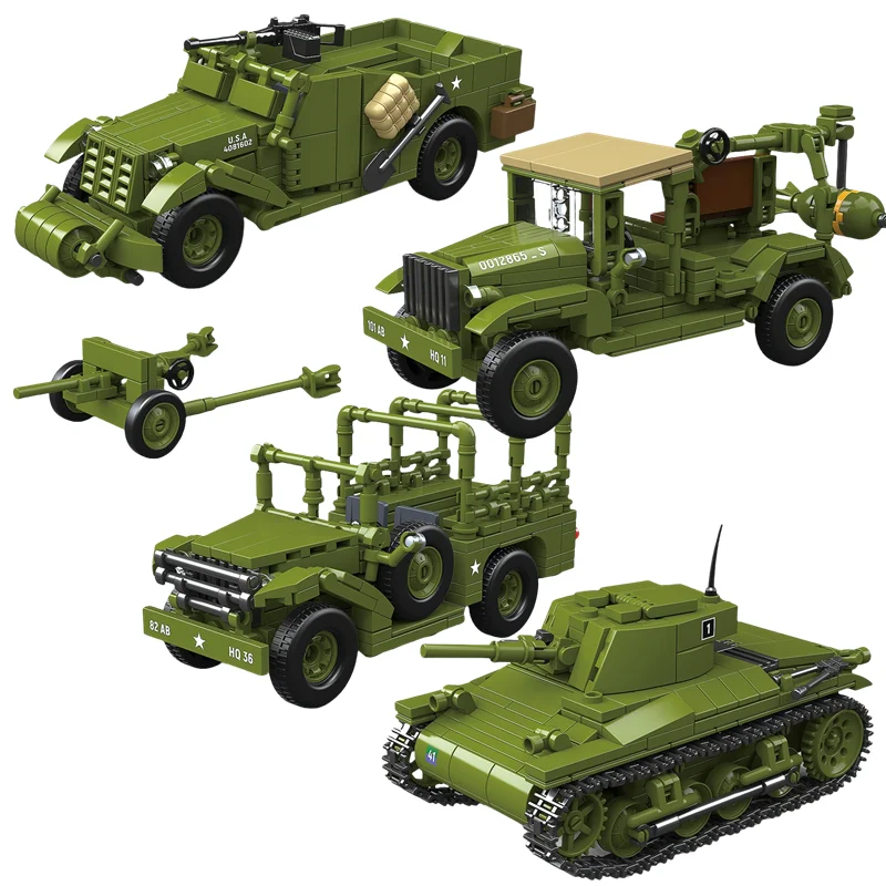 Ww2 Военный танк армии США Вторая мировая война Танк Строительные блоки M22 Саранст M6 Грузовик Танк Модель автомобиля Игрушки Кирпичи Игрушки для детей Подарки