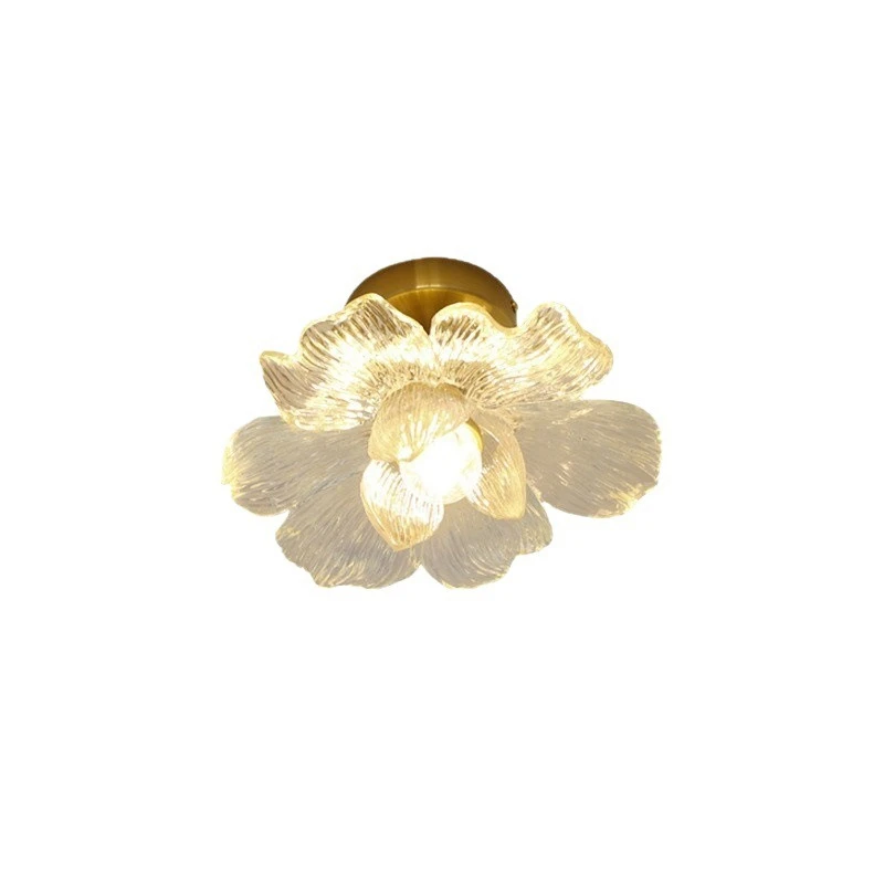 Modern minimalist petal resin glass ceiling light creative aisle light
Modern minimalist petal resin glass ceiling light creative aisle light