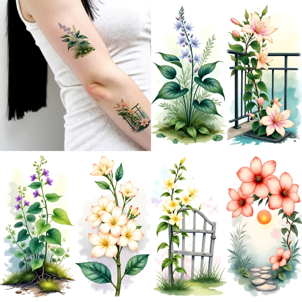 9pcs Temporary Tattoo Nature Designs Temporary Tattoo Stickers Floral Patterns Watercolor For Cheeks Arms Ladies
9pcs Temporary Tattoo Nature Designs Temporary Tattoo Stickers Floral Patterns Watercolor For Cheeks Arms Ladies