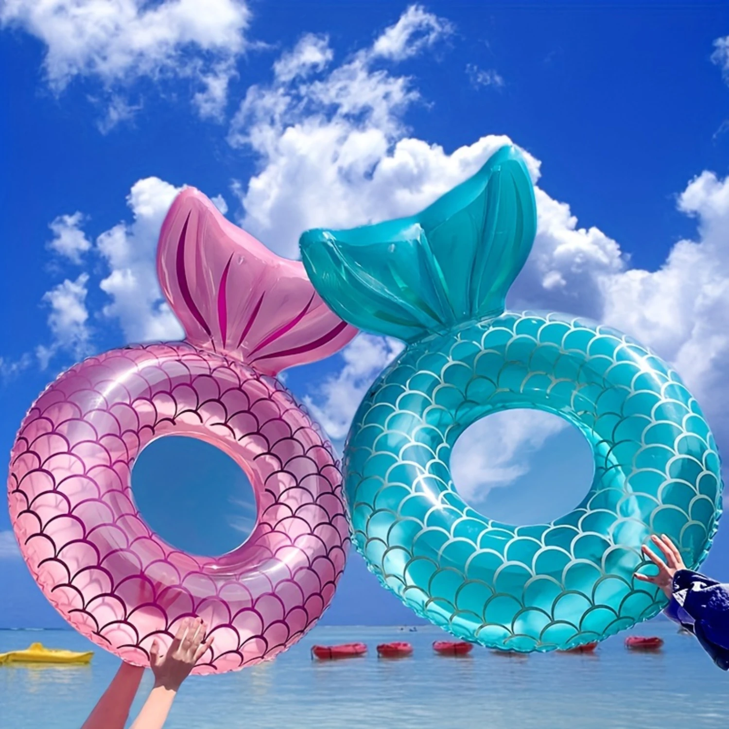 1pc Transparent Swimming Ring for Adults - Fashionable Lounger, Durable Inflatable Pool Toy for Sun-soaked Beach Parties and Re
1pc Transparent Swimming Ring for Adults - Fashionable Lounger, Durable Inflatable Pool Toy for Sun-soaked Beach Parties and Re