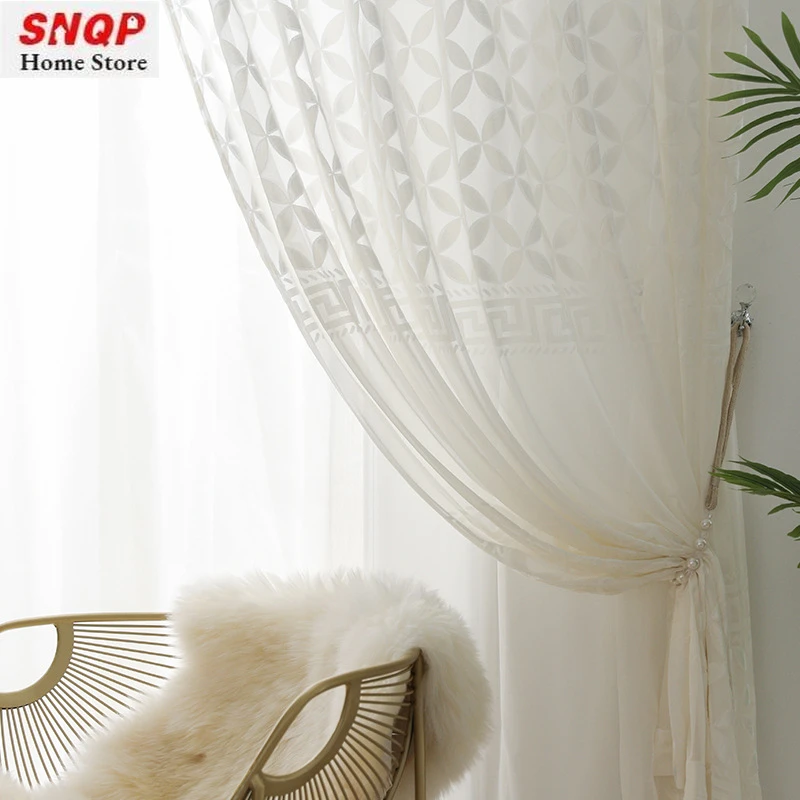 Curtains for Living Room Bedroom Dining Custom Size Simple Nature Vertically White Tulle Cotton Threads Embroidery Semi-shaded
Curtains for Living Room Bedroom Dining Custom Size Simple Nature Vertically White Tulle Cotton Threads Embroidery Semi-shaded
