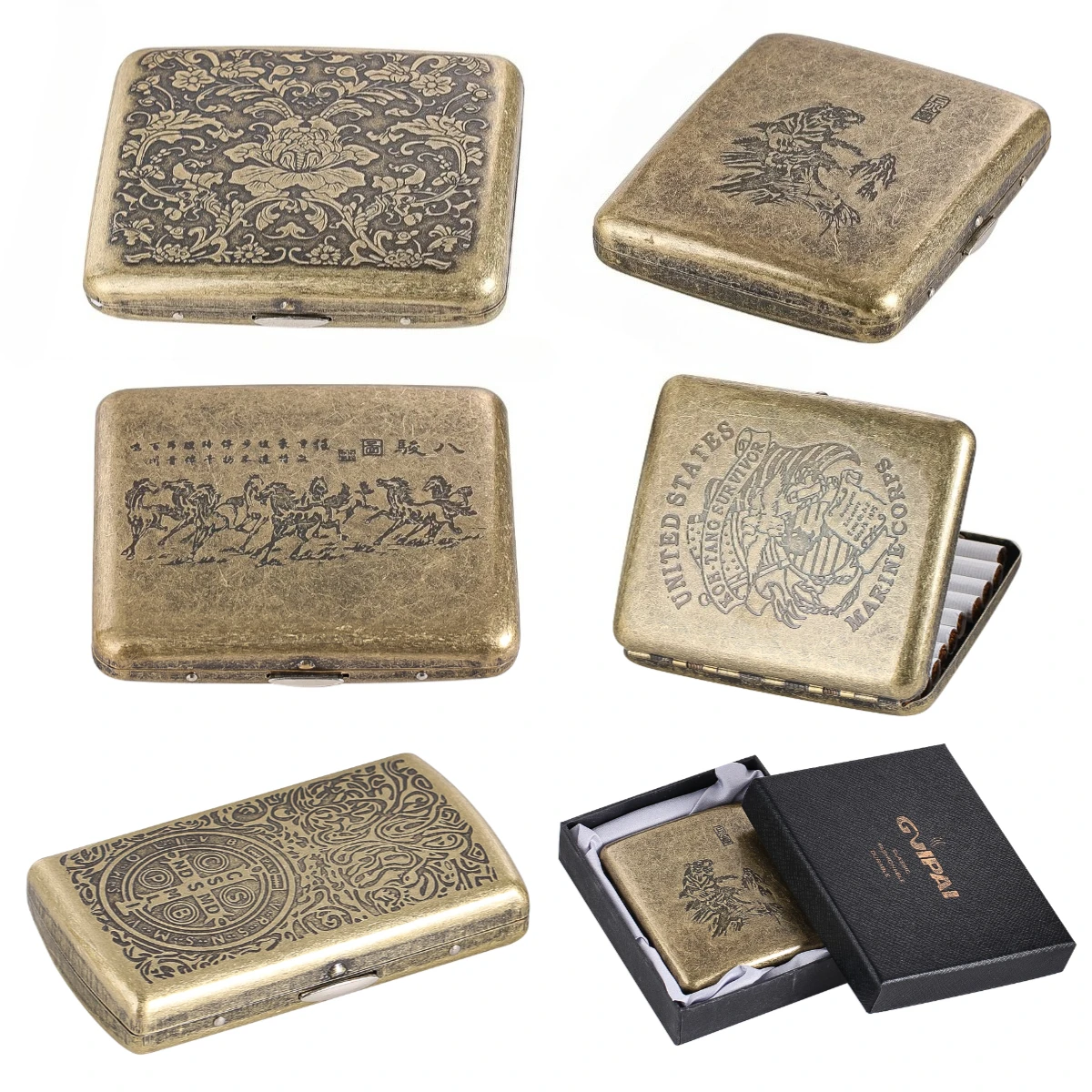 Ретро-пенал для сигарет из латуни с двусторонним пружинным зажимом, держатель для кредитных карт, карманный держатель, аксессуары для курения, в подарочной коробке
Ретро-пенал для сигарет из латуни с двусторонним пружинным зажимом, держатель для кредитных карт, карманный держатель, аксессуары для курения, в подарочной коробке