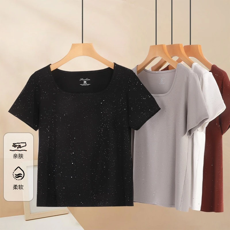 Woman Clothing Women's T-shirt 2025 New High Quality Casual T shirt Sexy Slim Short Sleeves Fashion Trend Solid Women Clothing
Woman Clothing Women's T-shirt 2025 New High Quality Casual T shirt Sexy Slim Short Sleeves Fashion Trend Solid Women Clothing