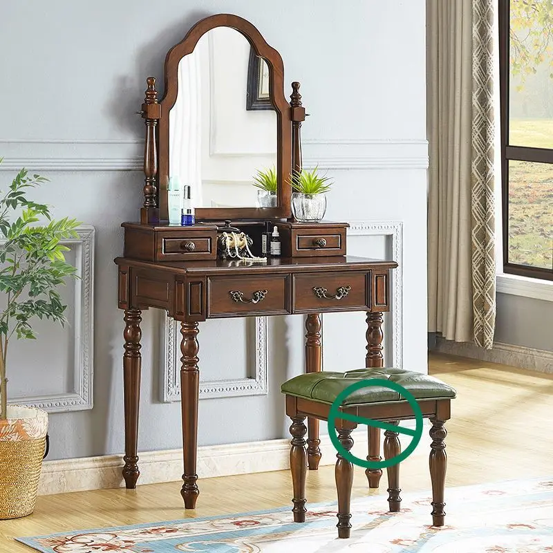 All solid wood bedroom integrated small apartment dressing table
All solid wood bedroom integrated small apartment dressing table